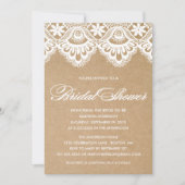 RUSTIC LACE | BRIDAL SHOWER INVITATION KAART (Voorkant)