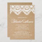 RUSTIC LACE | BRIDAL SHOWER INVITATION KAART (Voorkant / Achterkant)
