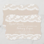 Rustic Lace Bridal Shower Kaart (Voorkant / Achterkant)