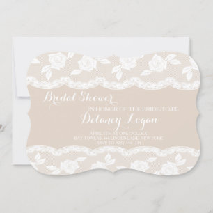 Rustic Lace Bridal Shower Kaart