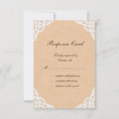 Rustic Lace & Burlap RSVP (Voorkant)