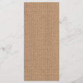 Rustic Lace Burlap String Lights Wedding Menu (Achterkant)