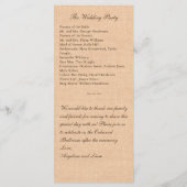 Rustic Lace & Burlap Trouwprogramma Programmakaart (Achterkant)