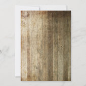 Rustic Lace  Colors Wedding Invite Kaart (Achterkant)