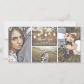 Rustic Lace en Mason Jar Lights Wedding Bedankt (Voorkant)