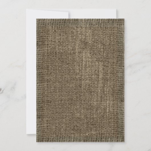 Rustic Lace en Pearl Wedding Invitations Kaart (Achterkant)