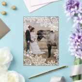 Rustic Lace Fotobruiloft Acryl Uitnodigingen (Insitu (Huwelijk))