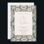 Rustic Lace Green Wedding Invitations Kaart<br><div class="desc">Een elegante blik van een roestachtige faux kant op een groene achtergrond met een wit/crèmekleurig lijst met een prachtig script en een eenvoudige typografie. Pas aan zoals nodig. Als u de link "Verder aanpassen" wilt aanpassen, klikt u op de link "Verdere aanpassingen aanpassen" en gebruikt u het ontwerpgereedschap om wijzigingen...</div>