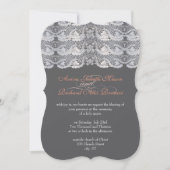 Rustic Lace Grey en Peach Kaart (Voorkant)