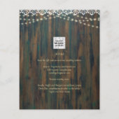 Rustic Lace Gypsophila Lights Mason Jar Wedding (Achterkant)