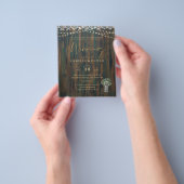 Rustic Lace Gypsophila Lights Mason Jar Wedding Flyer (Hand)