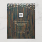 Rustic Lace Gypsophila Lights Mason Jar Wedding Flyer (Achterkant)