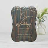 Rustic Lace Gypsophila Lights Mason Jar Wedding Kaart (Staand voorkant)