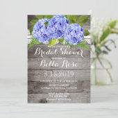 Rustic Lace Hydrangeas Vrijgezellenfeest Invite Kaart (Staand voorkant)