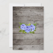 Rustic Lace Hydrangeas Vrijgezellenfeest Invite Kaart (Achterkant)