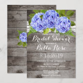 Rustic Lace Hydrangeas Vrijgezellenfeest Invite Kaart (Voorkant / Achterkant)