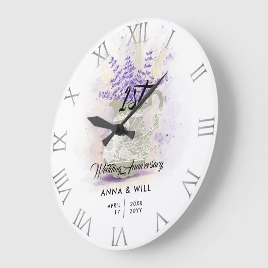 Rustic Lace Lavender Farmhouse Wedding Jubileum Grote Klok (Hoek)