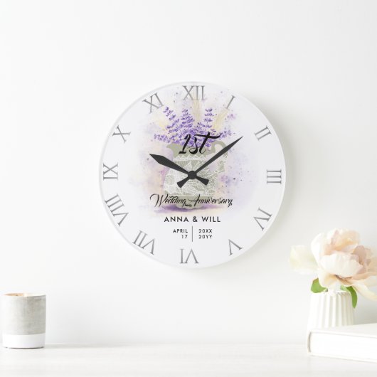 Rustic Lace Lavender Farmhouse Wedding Jubileum Grote Klok (Huis)