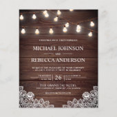 Rustic Lace Lights Fotobudget Weddenschap (Voorkant)