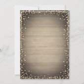 Rustic Lace, Lights, Wood Diamonds Dress Quinceañe Kaart (Achterkant)