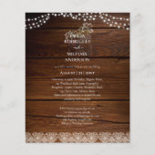 Rustic Lace Mason Jar Lights Gypsophila Wedding Flyer (Voorkant)