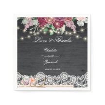 Rustic Lace Mason Jar String Lights Wedding