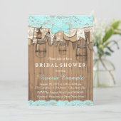 Rustic Lace Mason Jar Vrijgezellenfeest Kaart (Staand voorkant)