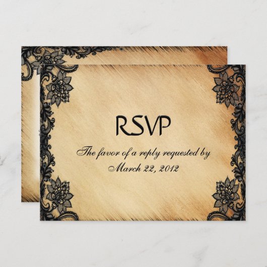 Rustic Lace Menu RSVP RL101 (Voorkant / Achterkant)