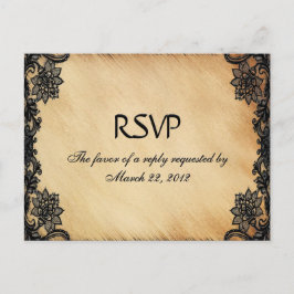 Rustic Lace Menu RSVP RL101