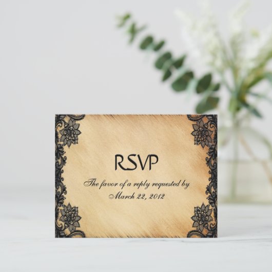 Rustic Lace Menu RSVP RL101 (Staand voorkant)