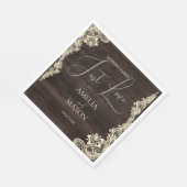 Rustic Lace Niets Ingewikkelds Alleen Liefde Bruil Servet (Hoek)