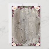 Rustic Lace Pot Hout & Slingerlichten Verlovingsfe Kaart (Achterkant)