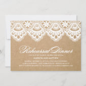 RUSTIC LACE | REHEARSAL DINER INVITATION KAART (Voorkant)