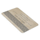 Rustic Lace Save the Date Magnet, Grey Magneet (Rechterzijde)