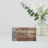 Rustic Lace Shabby Chic Visitekaartjes (Staand voorkant)