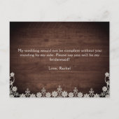 Rustic Lace String Light zal mijn Bridesmaid zijn Uitnodiging Briefkaart (Achterkant)