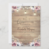 Rustic Lace, Tiara, Lights, Rozen uit hout Quincea Kaart (Voorkant)
