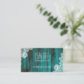 rustic lace turquoise blue barn wood discount kortingskaartje (Staand voorkant)