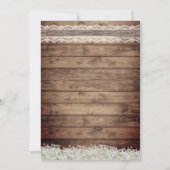 Rustic Lace & Twine Sunflower Floral Baby shower Kaart (Achterkant)