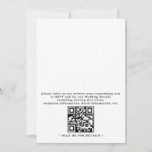 Rustic Lace Vintage Elegante QR Code Trouwdag Kaart (Achterkant)