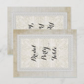 Rustic Lace w Aged  Linen Country EleganceM Briefkaart (Voorkant / Achterkant)
