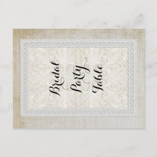 Rustic Lace w Aged  Linen Country EleganceM Briefkaart