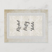 Rustic Lace w Aged  Linen Country EleganceM Briefkaart (Voorkant)