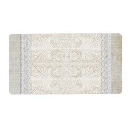 Rustic Lace w Aged Linen country legance Etiket
