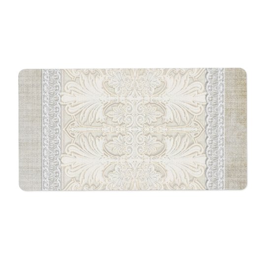 Rustic Lace w Aged  Linen country legance Etiket (Voorkant)