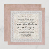 Rustic Lace w Aged  Linen country legance Kaart (Voorkant / Achterkant)