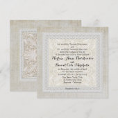 Rustic Lace w Aged Linen country legance Kaart (Voorkant / Achterkant)