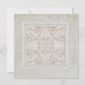 Rustic Lace w Aged Linen country legance Kaart (Achterkant)