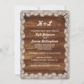 RUSTIC LACE WEDDING INVITATION KAART (Voorkant)