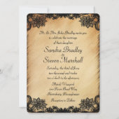 Rustic Lace Wedding Invitation Kaart (Voorkant)